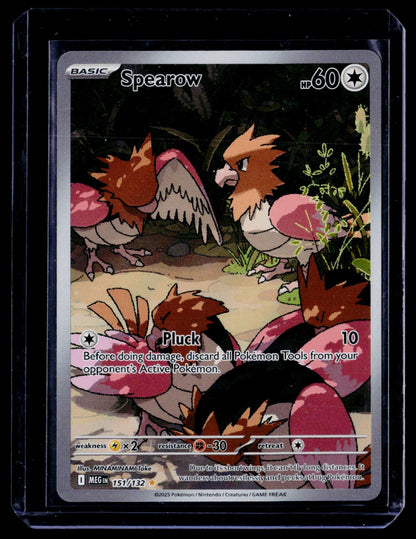 Spearow Holo Illustration Rare ME01: Mega Evolution 151/132 NM