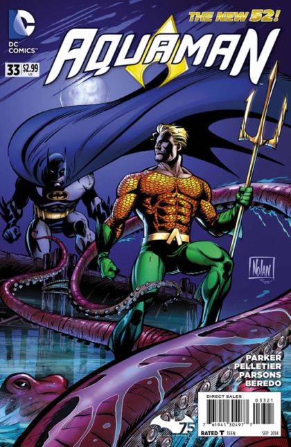 Aquaman, Vol. 7 #33B (Batman 75th Cover) Cover