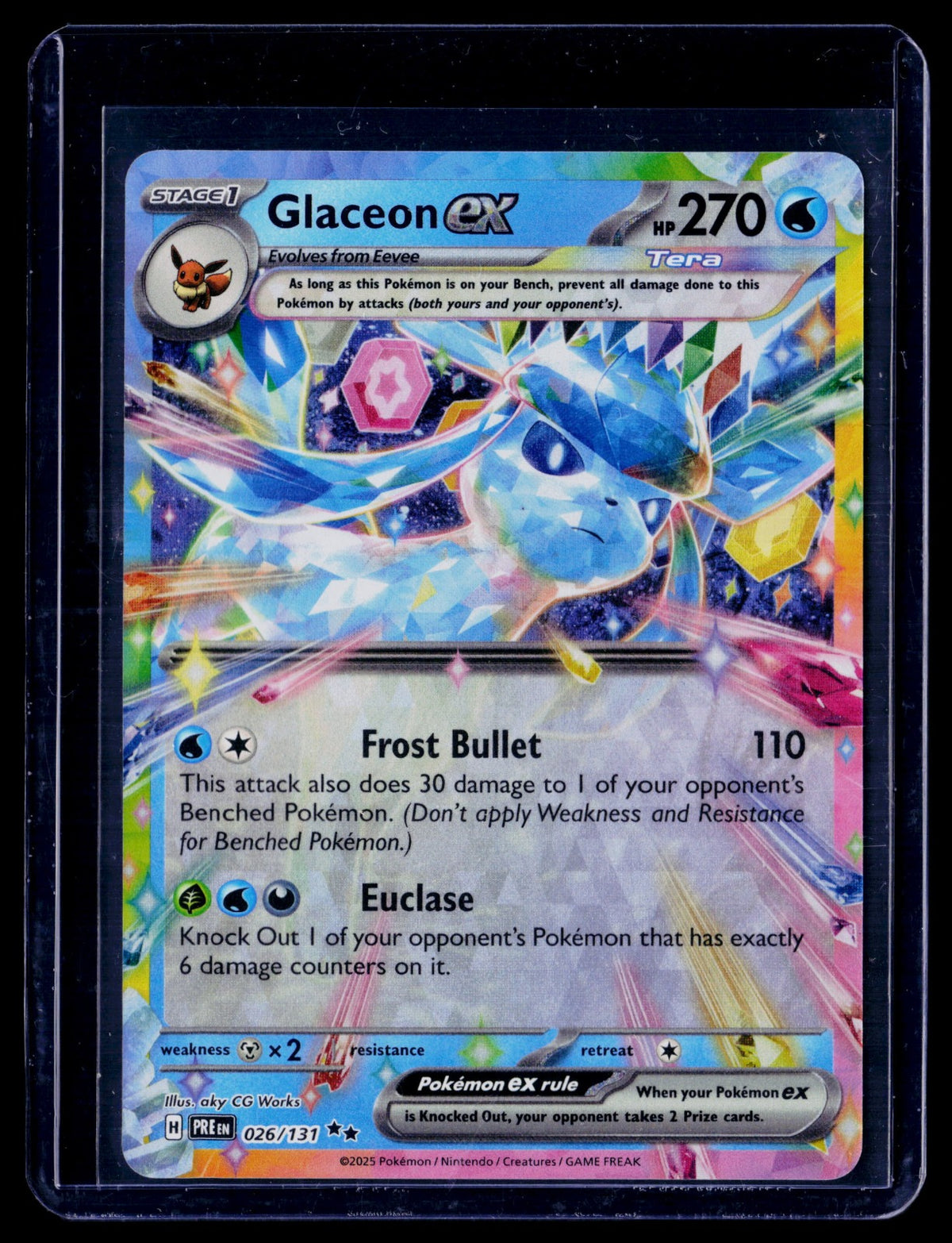 Glaceon ex Holo Double Rare SV: Prismatic Evolutions 026/131 NM