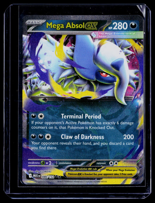 Mega Absol ex Holo Double Rare ME01: Mega Evolution 086/132 NM
