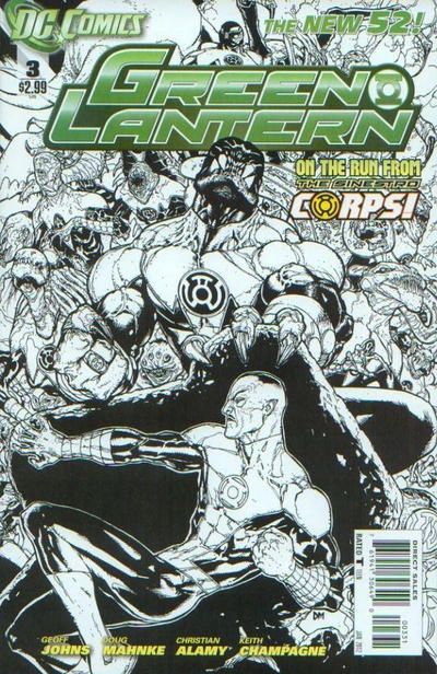 Green Lantern, Vol. 5 #3C (Doug Mahnke Incentive Sketch Variant (1:200)) Cover