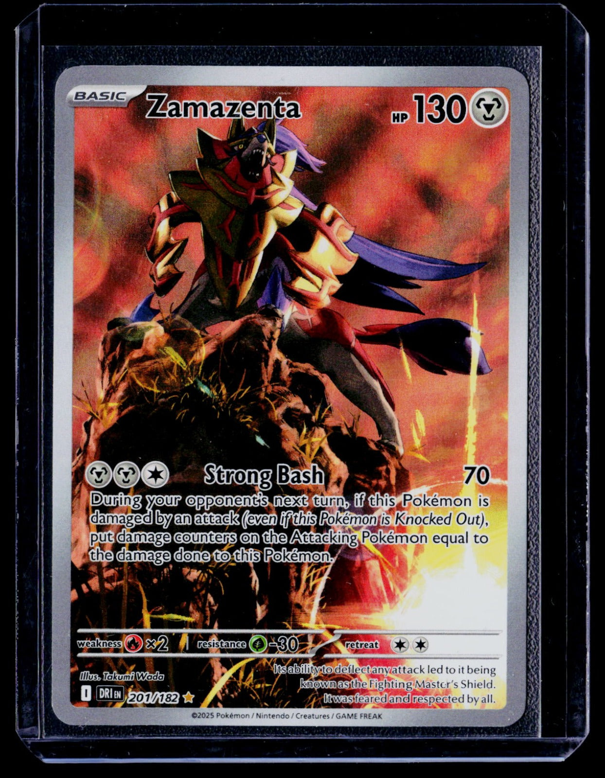 Zamazenta Holo Illustration Rare SV10: Destined Rivals 201/182 NM