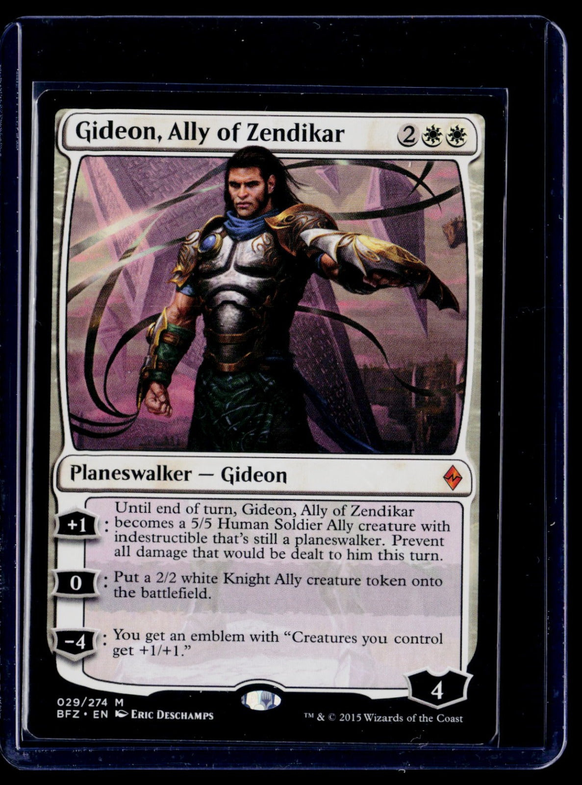 Gideon, Ally of Zendikar M Battle for Zendikar 29 NM