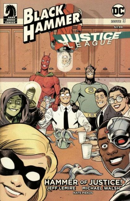 Black Hammer / Justice League #3D (Evan Shaner Variant) Cover