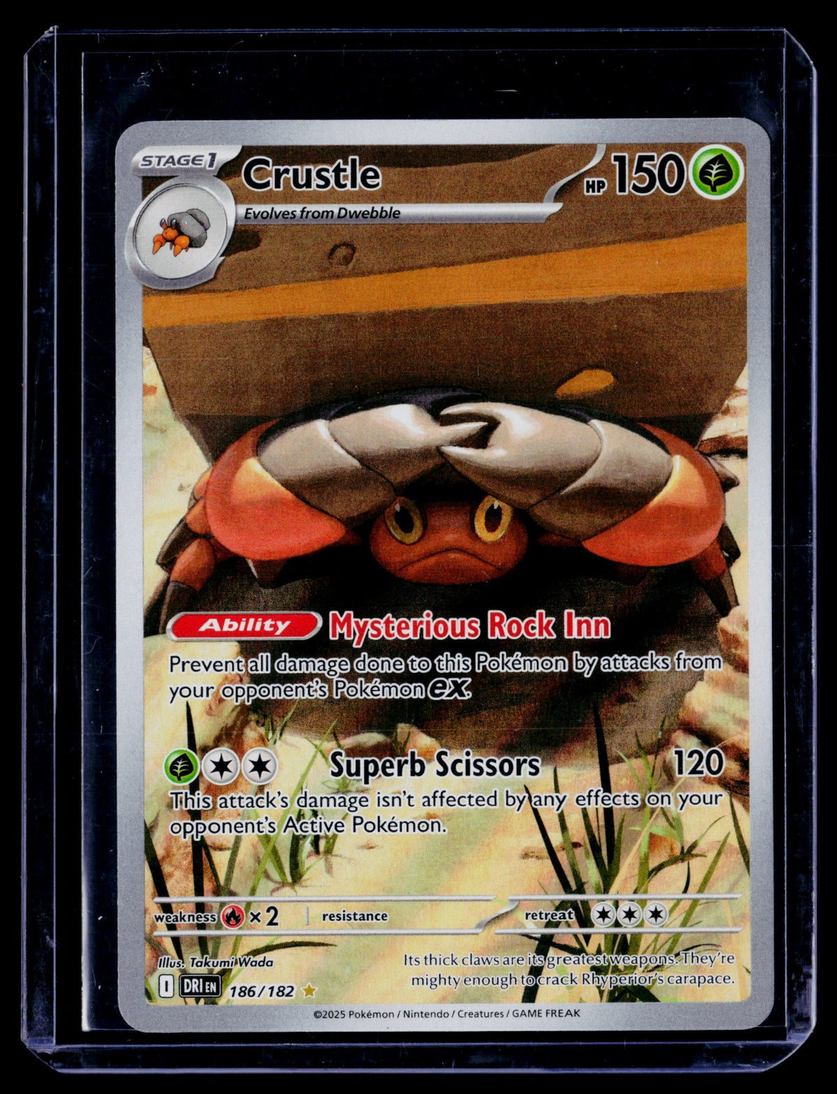 Crustle Holo Illustration Rare SV10: Destined Rivals 186/182 NM