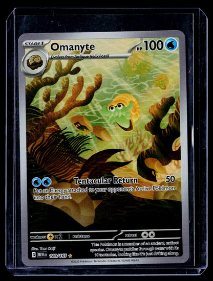 Omanyte 180 165 Holo Illustration Rare SV: Scarlet & Violet 151 180/165 NM
