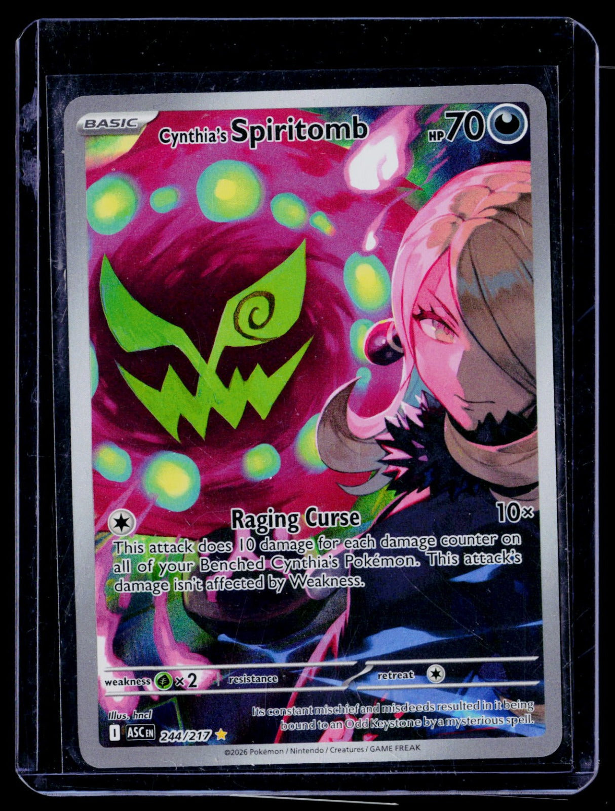 Cynthia's Spiritomb Holo Illustration Rare ME: Ascended Heroes 244/217 NM
