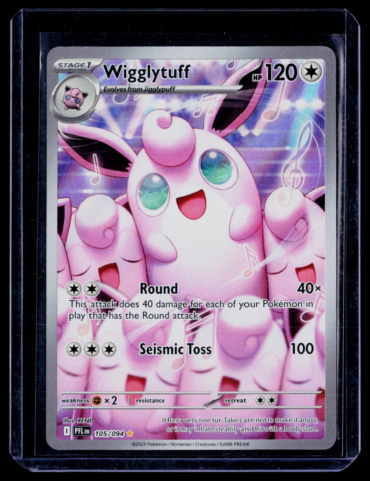 Wigglytuff 105 094 Holo Illustration Rare ME02: Phantasmal Flames 105/094 NM
