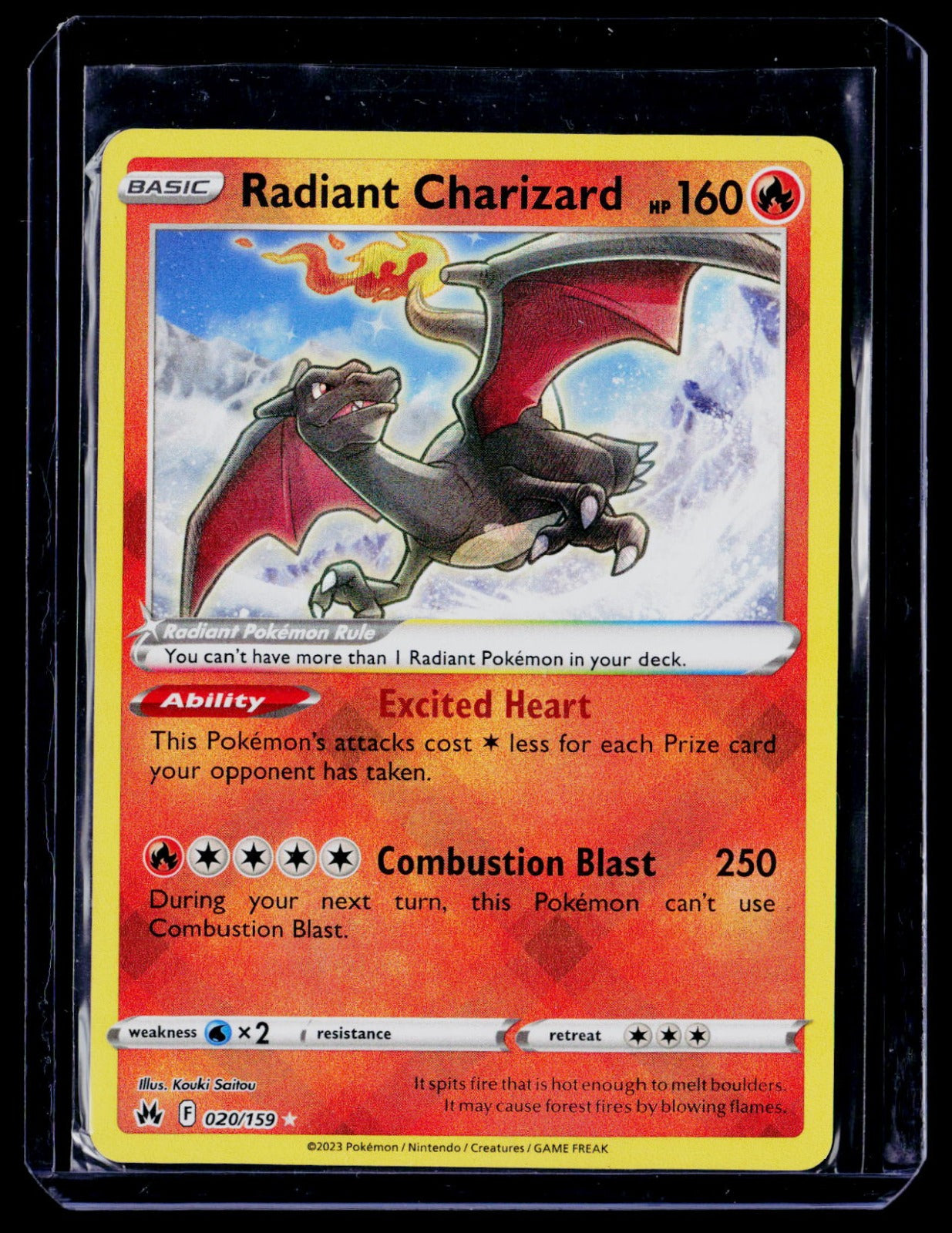 Radiant Charizard Holo Radiant Rare SWSH: Crown Zenith 020/159 NM