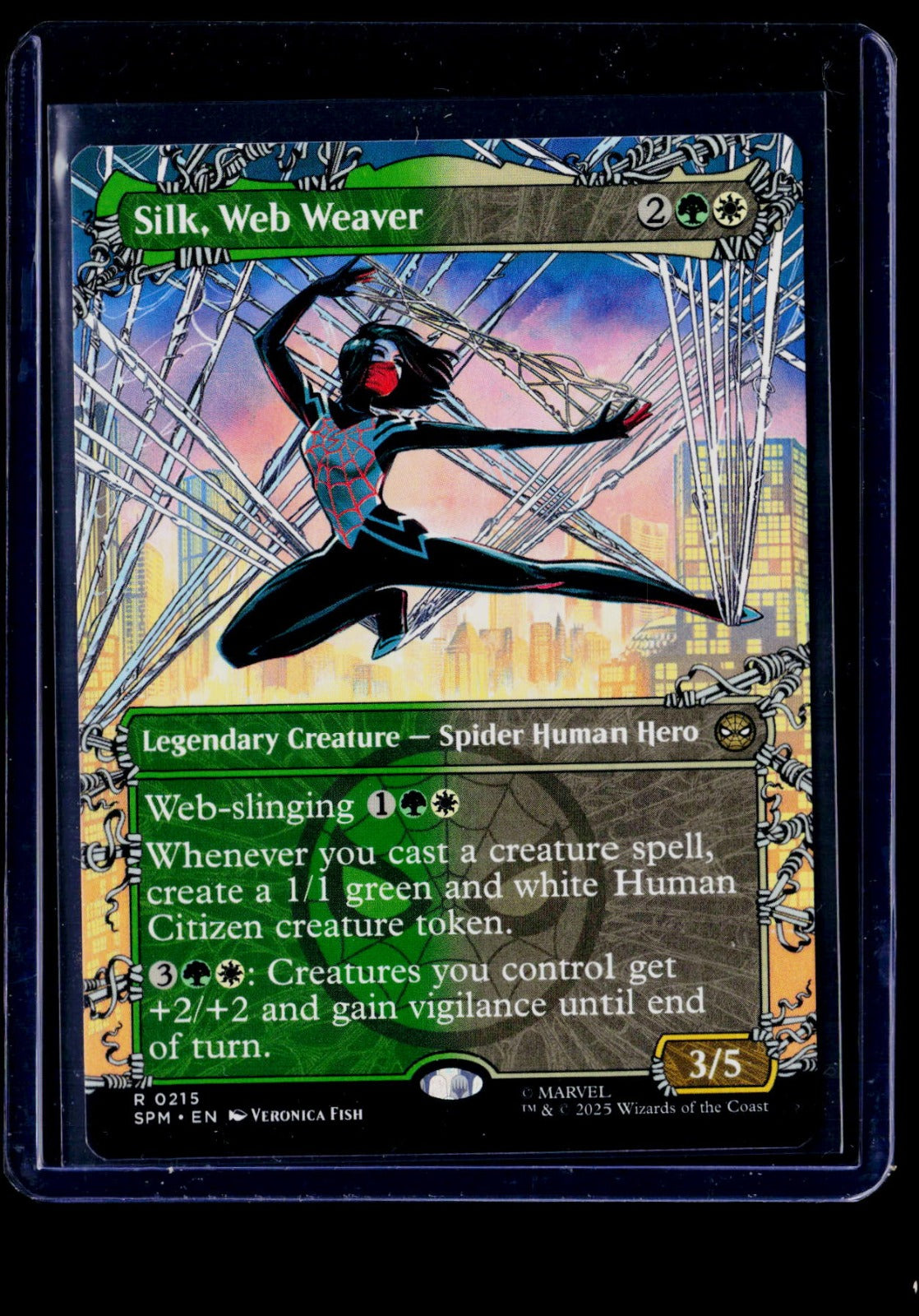 Silk, Web Weaver (Borderless) R Marvel's Spider-Man 215 NM