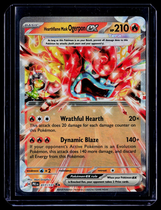 Hearthflame Mask Ogerpon ex Holo Double Rare SV: Prismatic Evolutions 017/131 NM