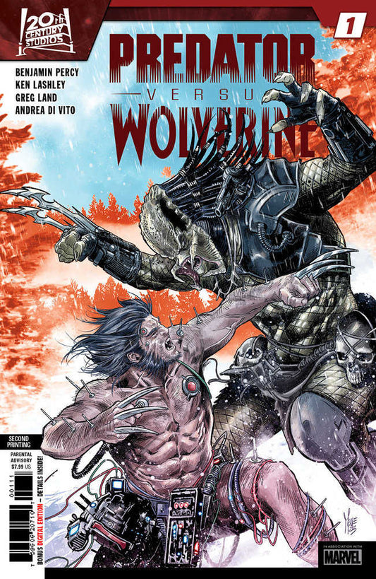 Predator vs Wolverine #1 2nd Print Marco Checchetto Variant